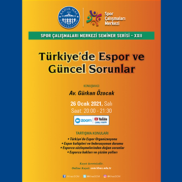 SÇM Seminer Serisi XXII - Türkiye'de Espor ve Güncel Sorunlar