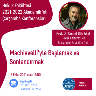 KHAS Hukuk Fakültesi Çarşamba Konferansları - Prof. Dr. Cemal Bâli Akal