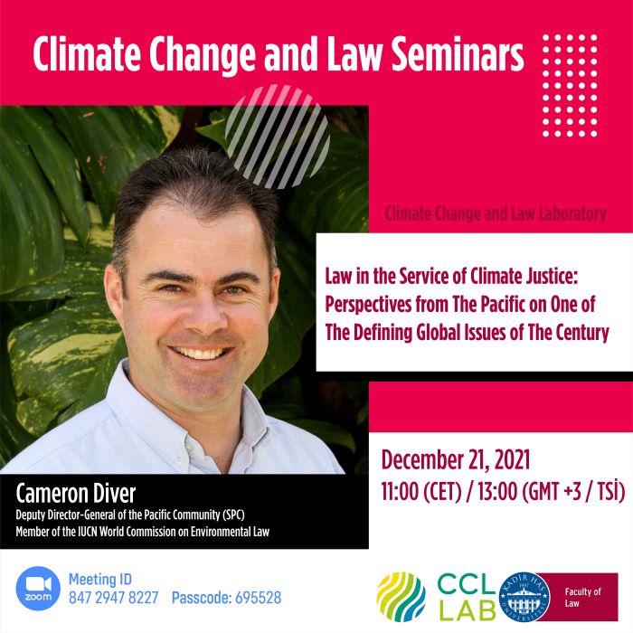 CCLLAB İklim Değişikliği ve Hukuk Seminerleri - Cameron Diver