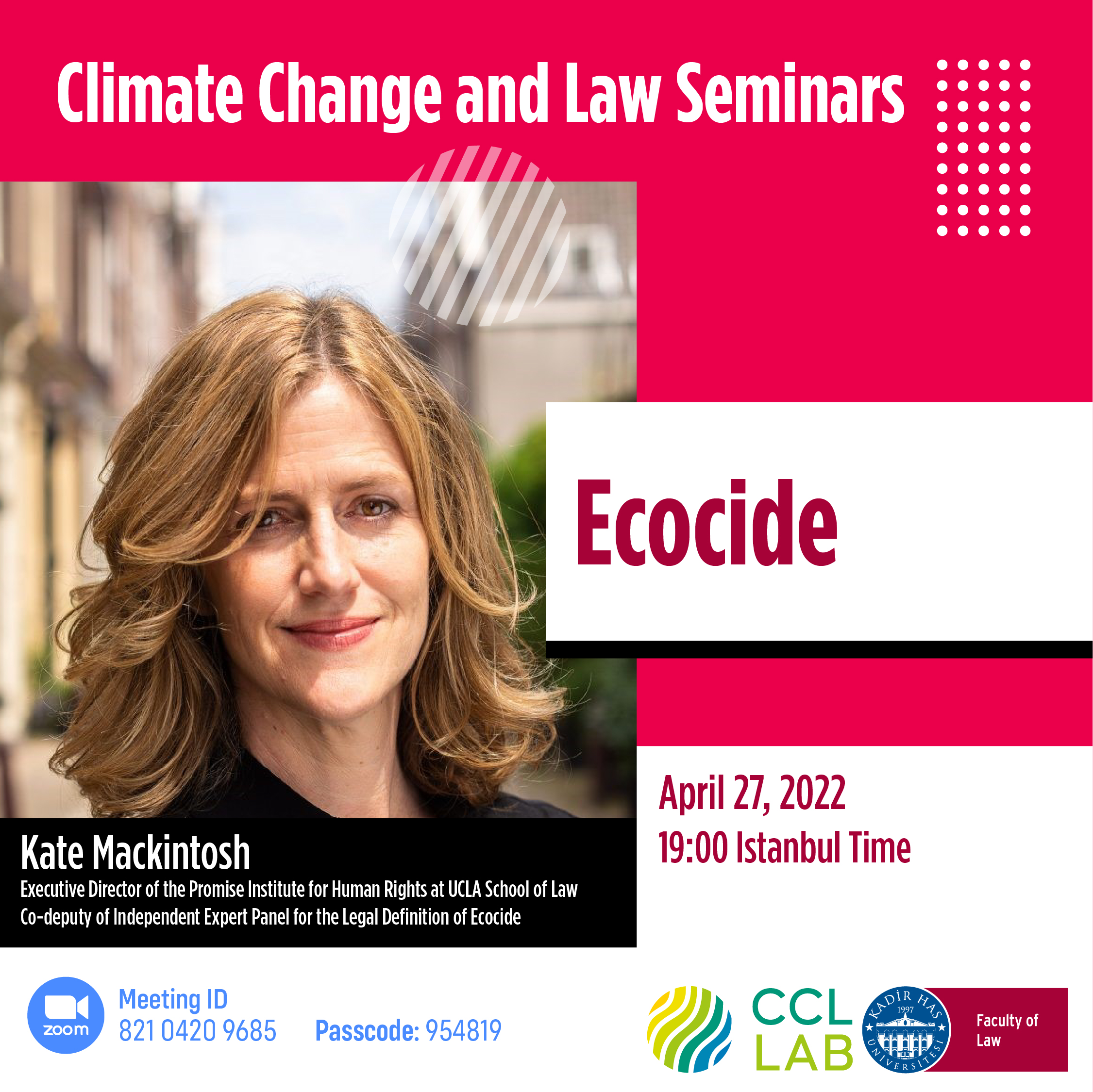 CCLLAB Climate Change and Law Seminars - Kate Mackintosh