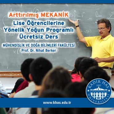 Prof. Dr. Nihat Berker’den Lise Öğrencilerine Yönelik Ücretsiz Ders 
