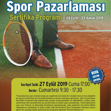 2019/2020 Spor Pazarlaması Sertifika Programı Başlıyor