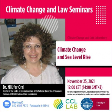 CCLLAB İklim Değişikliği ve Hukuk Seminerleri - Dr. Nilüfer Oral