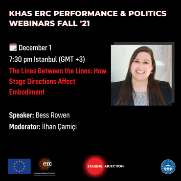 KHAS ERC Performance and Politics Webinars - Dr. Bess Rowen