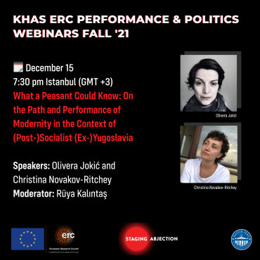 KHAS ERC Performance and Politics Webinars - Assoc. Prof. Olivera Jokić and Christina Novakov-Ritchey 