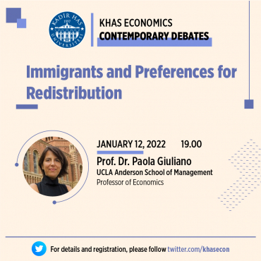 KHAS Economics - Contemporary Debates: Prof. Dr. Paola Giuliano 