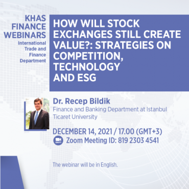 KHAS Finance Webinars - Dr. Recep Bildik