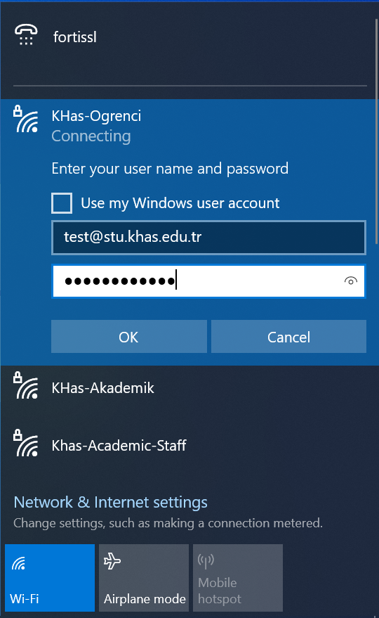 Windows step 3 – Connect