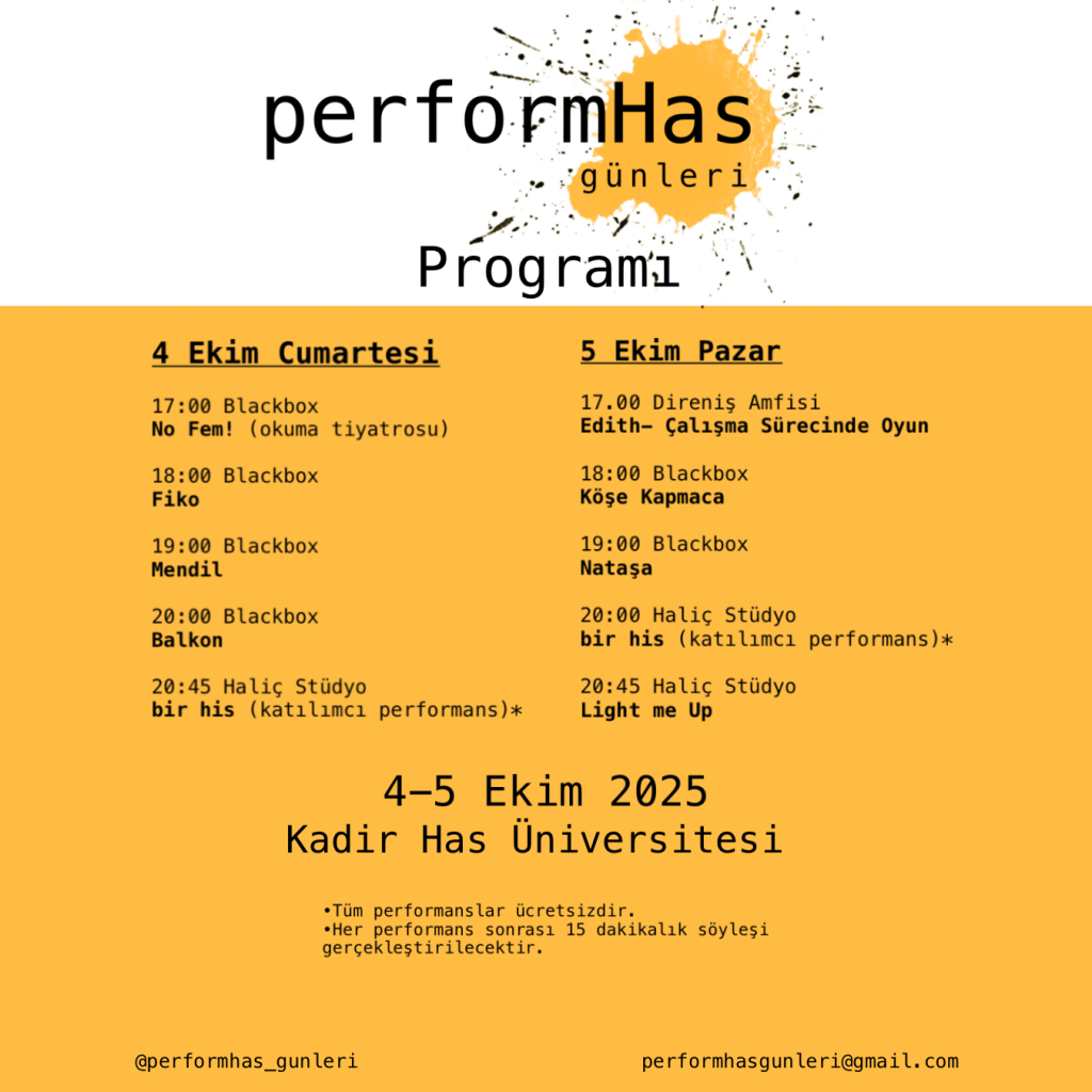 PerformHas günleri Programı