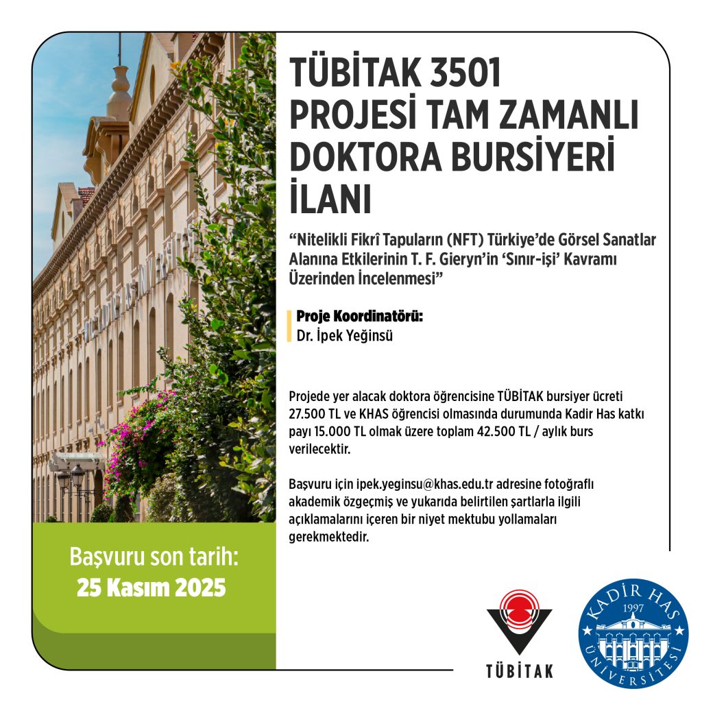 TÜBİTAK 3501 Projesi Tam Zamanlı Doktora Bursiyeri İlanı