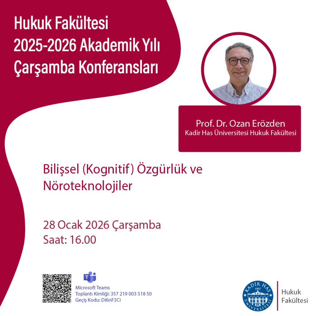 Faculty of Law 2025-2026 Academic Year Wednesday Lectures