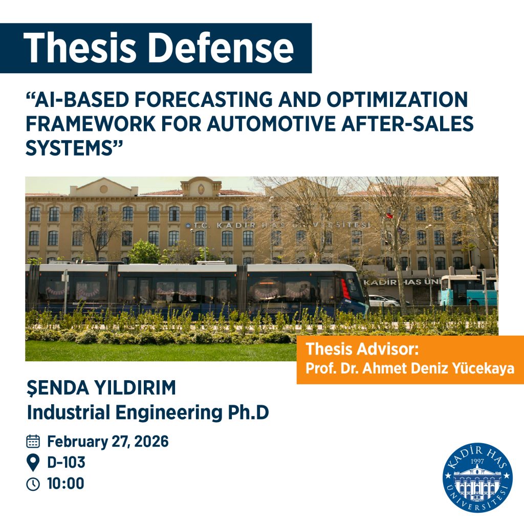 Şenda Yıldırım Ph.D. Thesis Defense Announcement