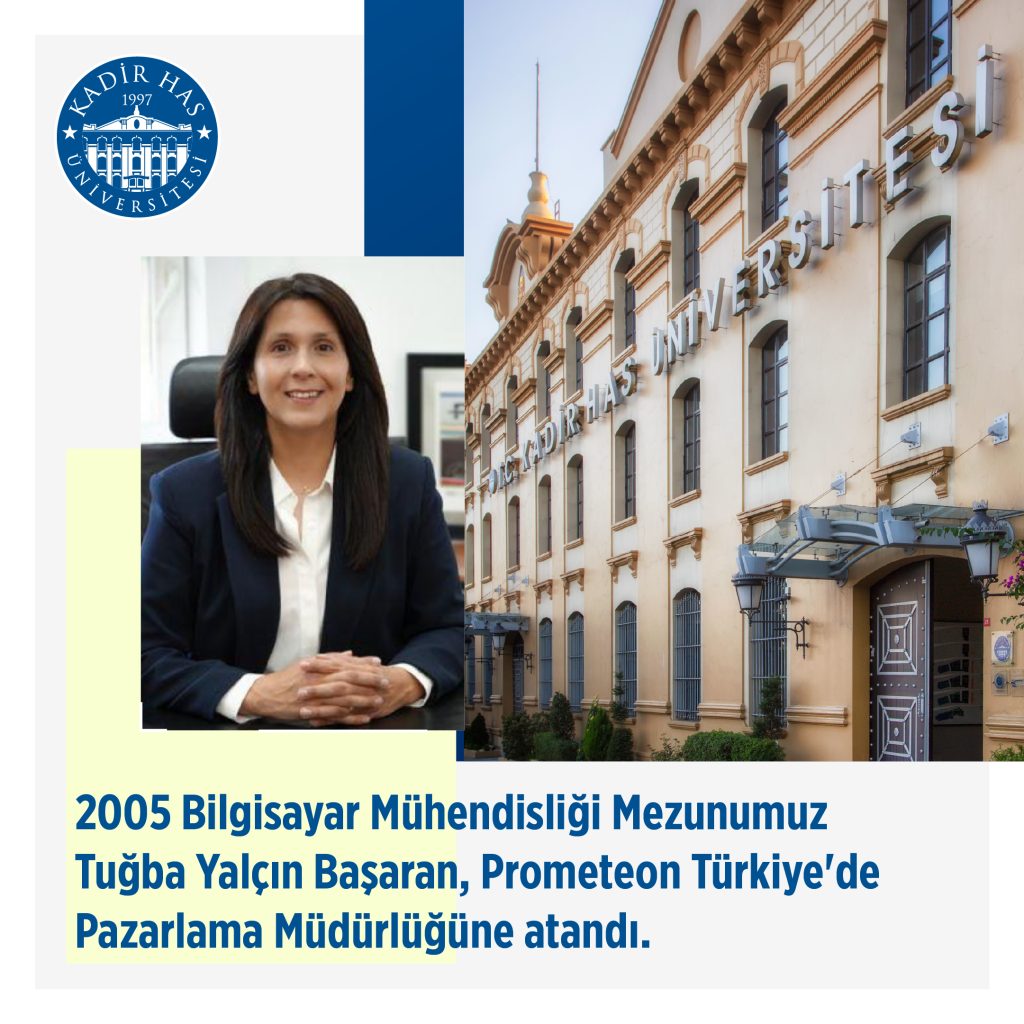 2005 Bilgisayar Mühendisliği MezunumuzTuğba Yalçın Başaran, Prometeon Türkiye’dePazarlama Müdürlüğüne atandı.