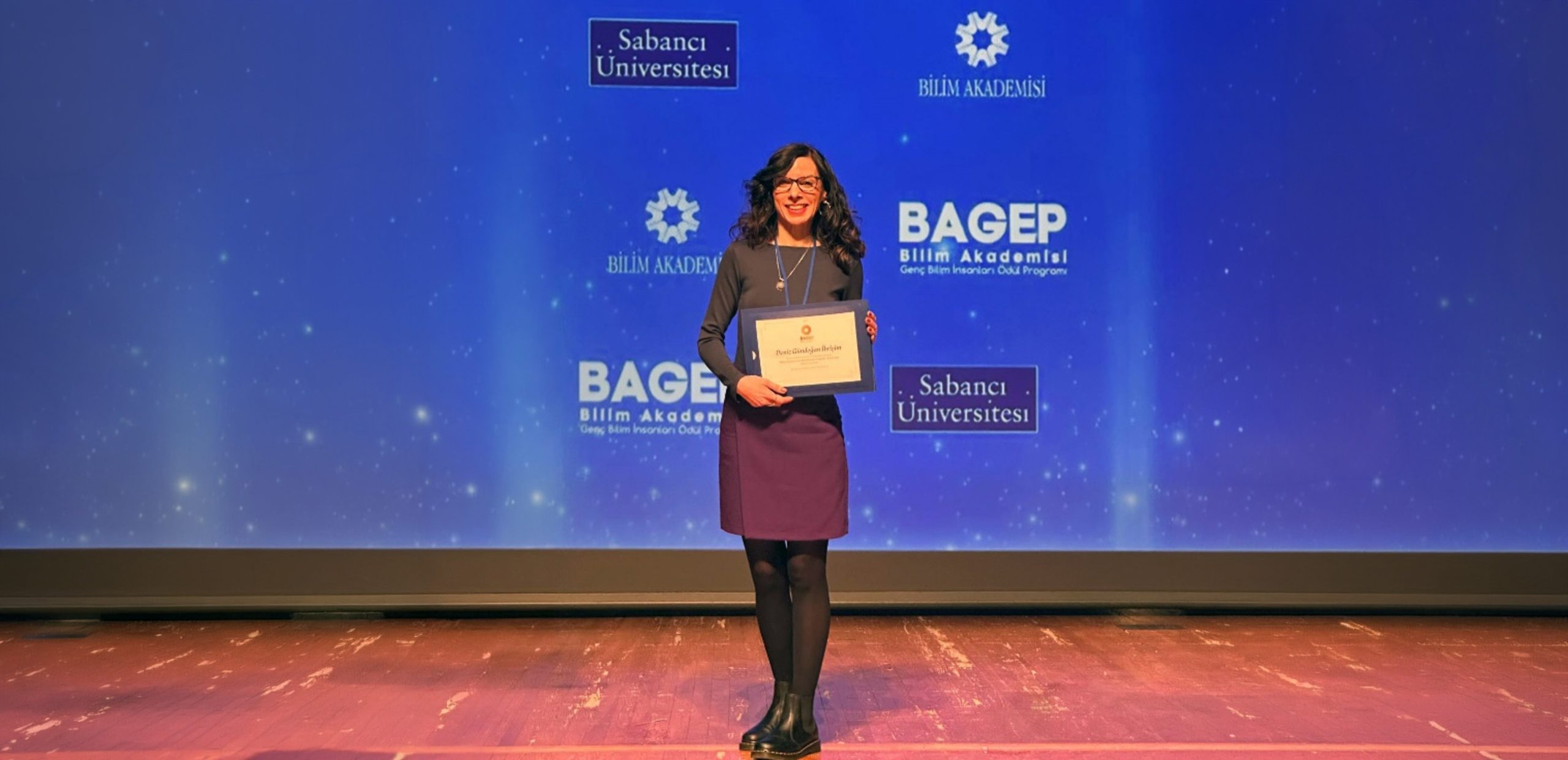 Dr. Öğr. Üyesi Deniz Gündoğan İbrişim BAGEP 2026 ödül töreninde