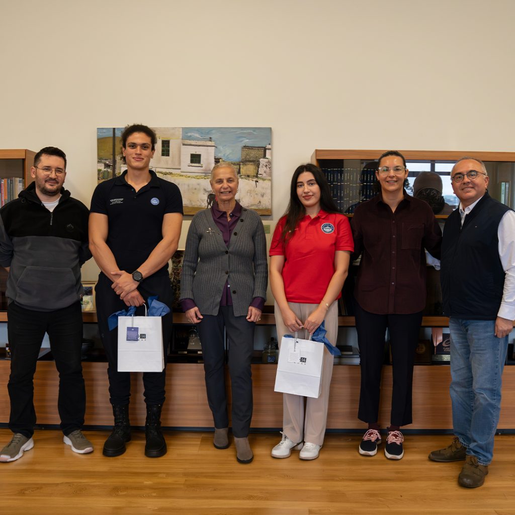 Our Champion Athletes Visit Rector Prof. Ayşe Başar